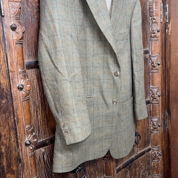 Brooks Brothers Harris Tweed Style Wool Blazer Men’s 39R USA Classic Brown Plaid - Picture 2 of 8